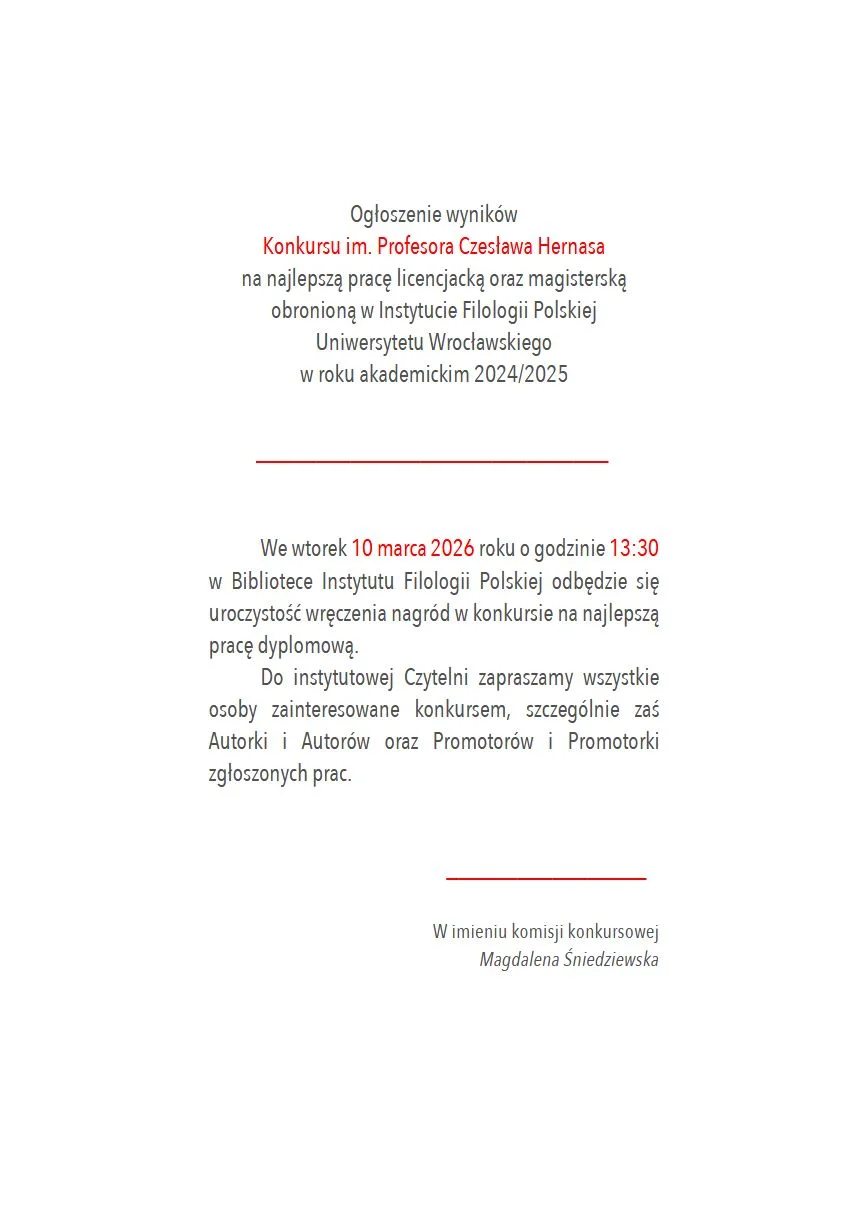 ogłoszenie wyników konkursu za rok 2024/2025