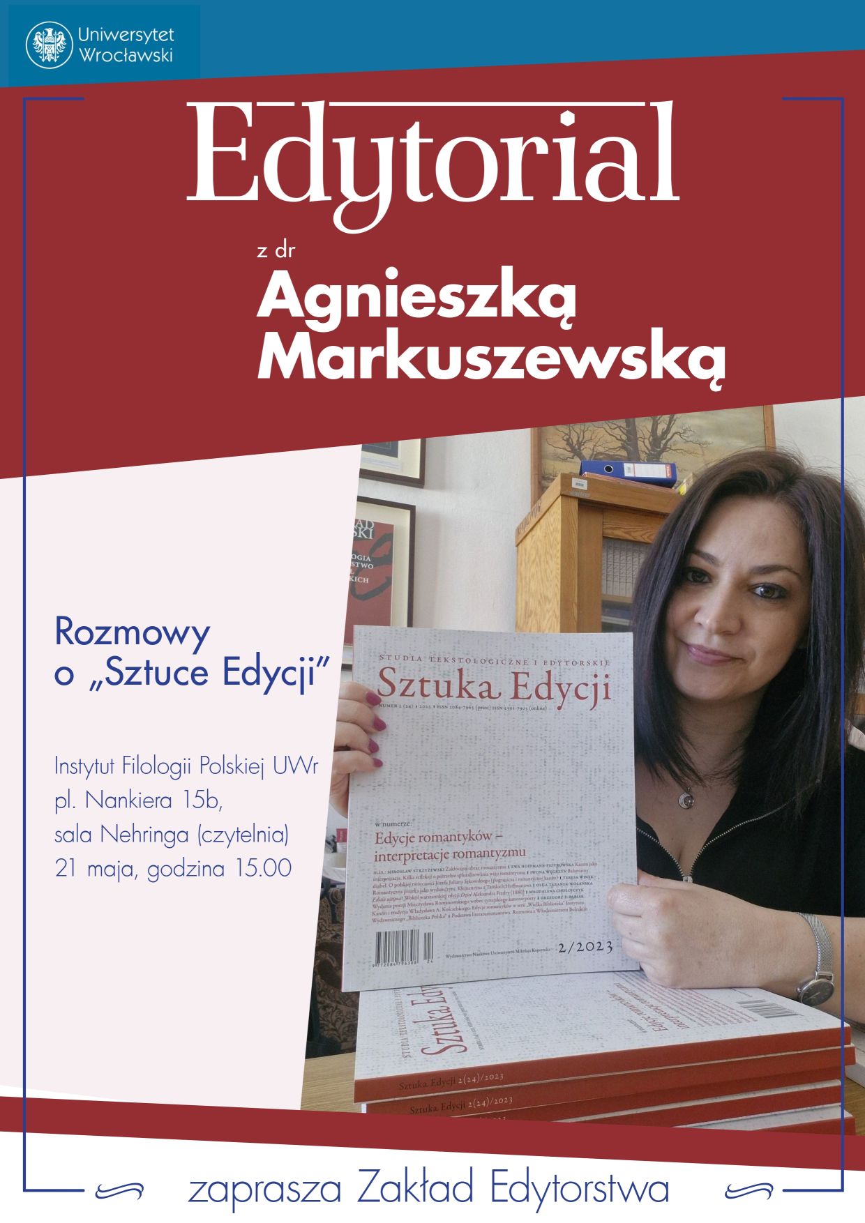 plakat - Edytorial z Agnieszką Markuszewską