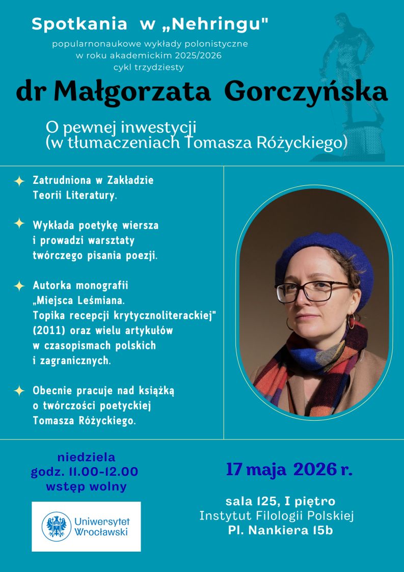 plakat spotkania w "Nehringu"